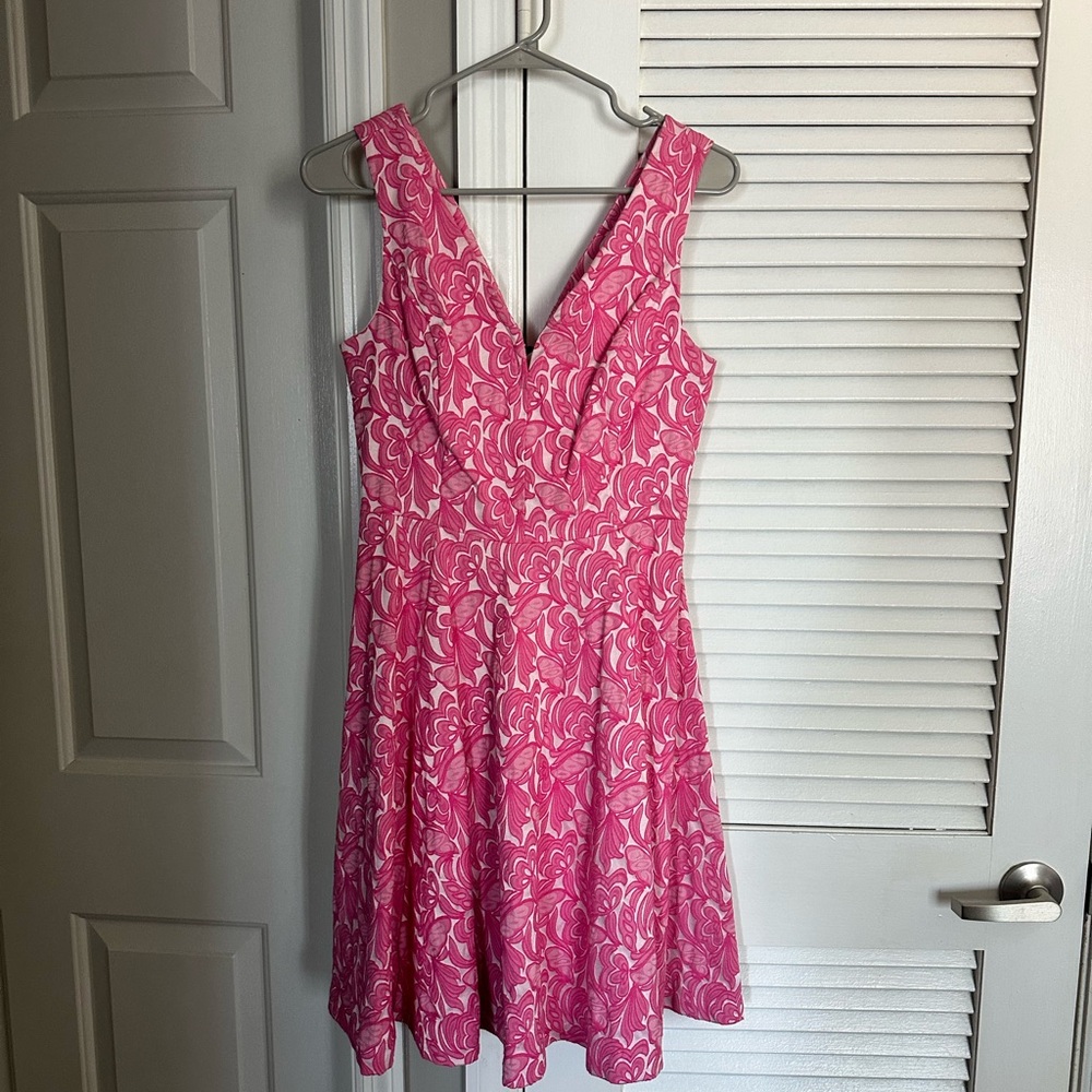 Pink Lace Floral Dress